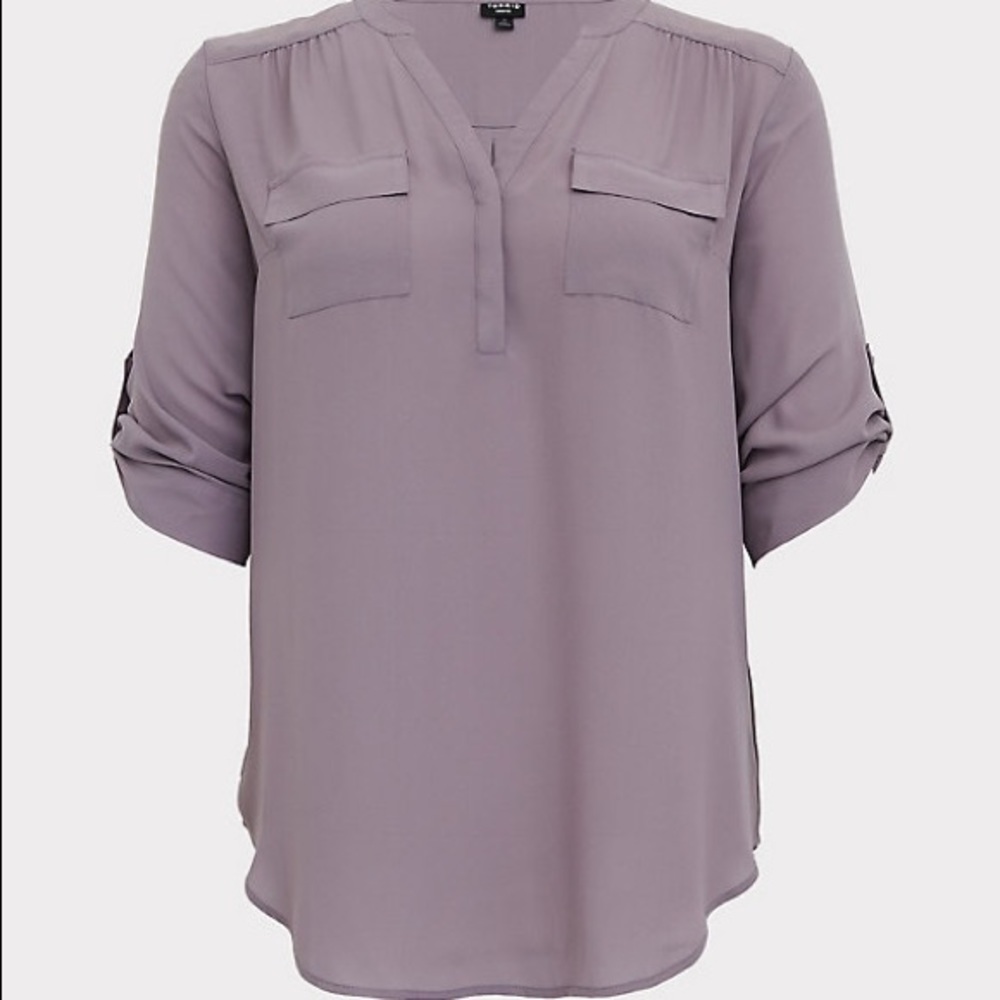 TORRID Purple Pull Over Blouse NWT